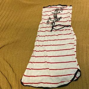 Nautical Strapless Dress